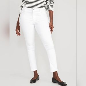 NWOT Old Navy Size 18 Super Skinny Ankle Jeans "Wow" Style Bright White Denim